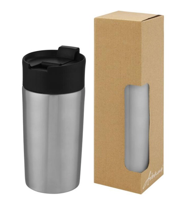 Logo trade promotional items image of: Jetta 330 ml copper vacuum insulated tumbler, silver