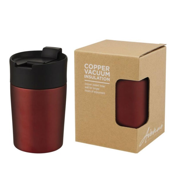 Logotrade business gift image of: Jetta 180 ml copper vacuum insulated tumbler, red