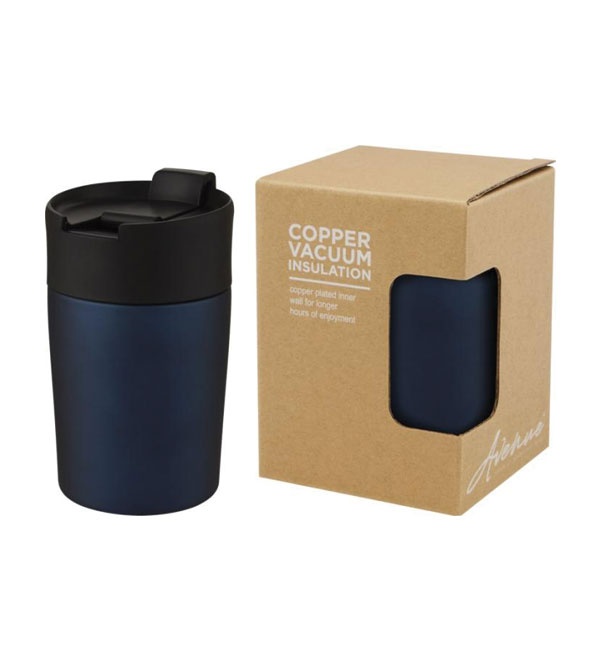 Logotrade promotional product image of: Jetta 180 ml copper vacuum insulated tumbler, blue