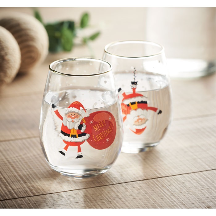 Logo trade promotional merchandise image of: Christmas glasses set