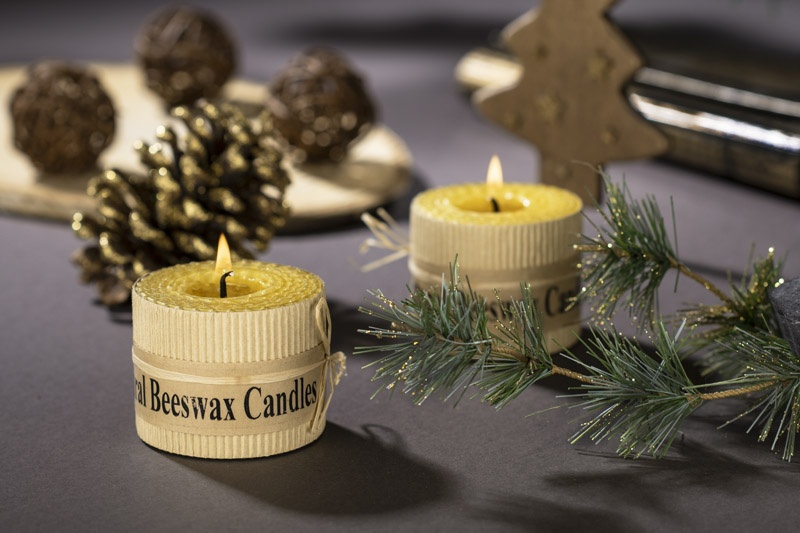 Logo trade promotional products image of: Beeswax candle set HANNI