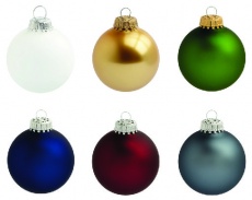 Christmas ball with 1 color logo 6 cm