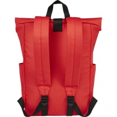 Logo trade promotional merchandise image of: Cool Byron 15.6" roll-top backpack 18L, red