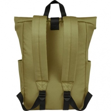 Logo trade promotional giveaways image of: Cool Byron 15.6" roll-top backpack 18L, green