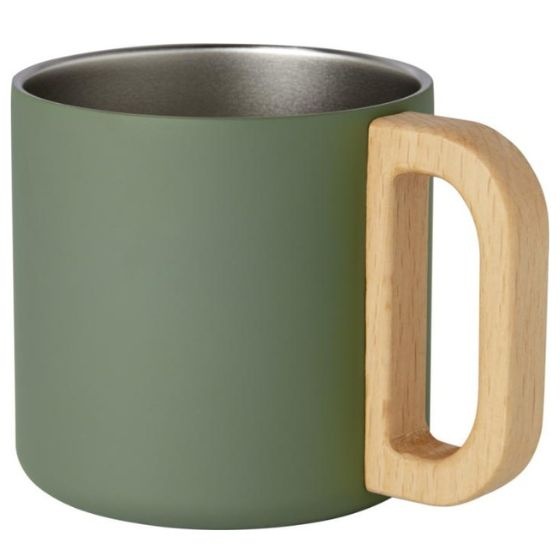 Logo trade advertising products picture of: Bjorn 360 ml RCS certified recycled stainless steel mug, green