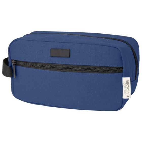 Logo trade promotional items picture of: Joey GRS recycled canvas travel accessory pouch bag 3,5 l, blue