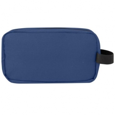 Logo trade promotional item photo of: Joey GRS recycled canvas travel accessory pouch bag 3,5 l, blue