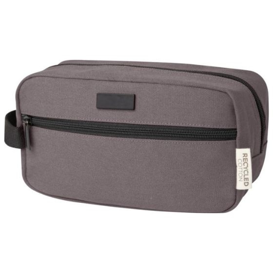 Logo trade corporate gifts picture of: Joey GRS recycled canvas travel accessory pouch bag 3,5 l, grey