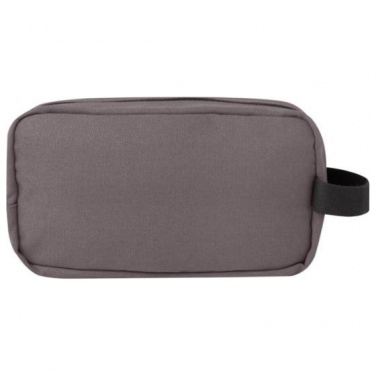 Logotrade promotional item picture of: Joey GRS recycled canvas travel accessory pouch bag 3,5 l, grey