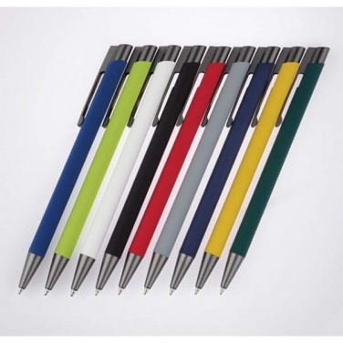 Logo trade promotional merchandise image of: Soft touch ballpen Optima, green