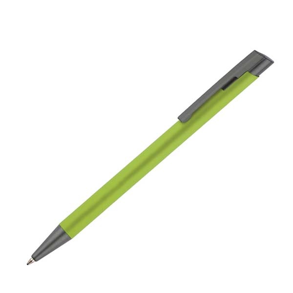 Logotrade promotional items photo of: Soft touch ballpen Optima, light green