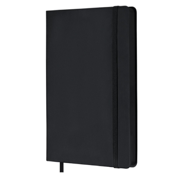 Logo trade corporate gifts picture of: Grid notebook Shady GRS A5, black