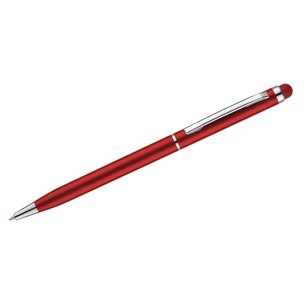 Logo trade promotional items image of: Touch pen Tin, red