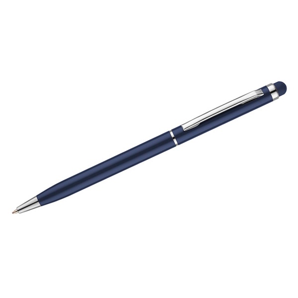 Logo trade promotional product photo of: Touch pen Tin, navy blue