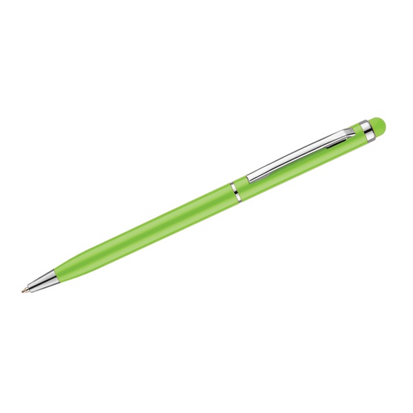 Logo trade promotional merchandise picture of: Touch pen Tin, light green