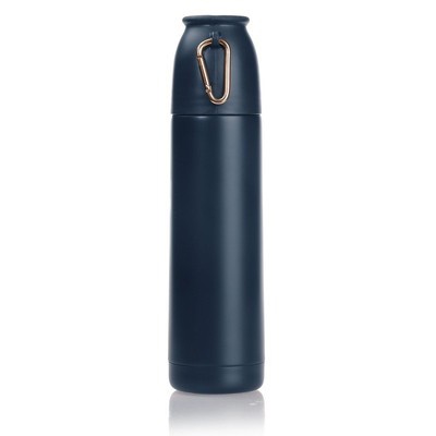 Logotrade corporate gift picture of: Thermos 500 ml Air Gifts with carabiner, navy blue