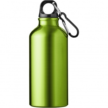 Logo trade business gift photo of: Oregon 400 ml aluminium water bottle with carabiner