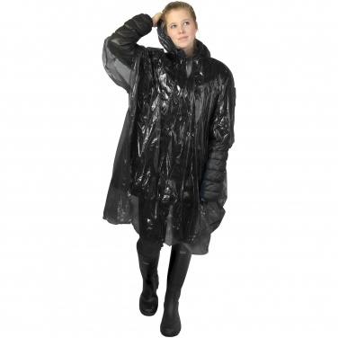 Logo trade corporate gift photo of: Ziva disposable rain poncho with storage pouch