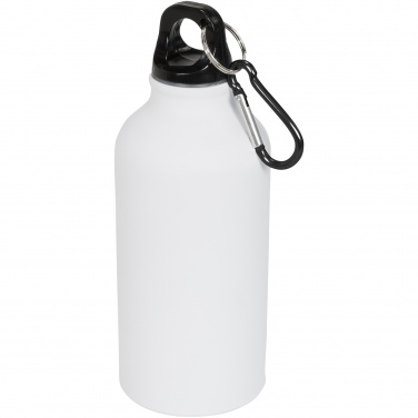 Logo trade promotional merchandise picture of: Oregon 400 ml matte water bottle with carabiner