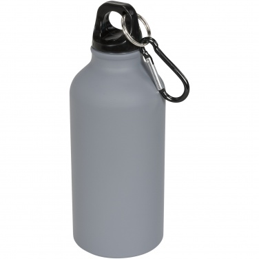 Logo trade promotional giveaway photo of: Oregon 400 ml matte water bottle with carabiner