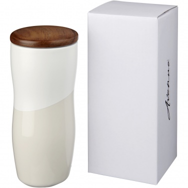 Logotrade promotional giveaway image of: Double-walled ceramic tumbler Reno 370 ml