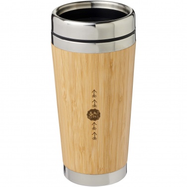 Logo trade promotional items image of: Bambus 450 ml tumbler with bamboo outer