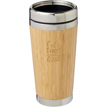 Logotrade promotional giveaways photo of: Bambus 450 ml tumbler with bamboo outer