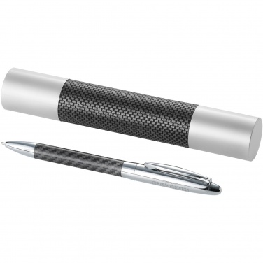 Logo trade corporate gifts image of: Winona ballpoint pen with carbon fibre details