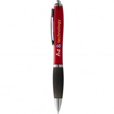 Logotrade promotional giveaway image of: Nash ballpoint pen coloured barrel and black grip