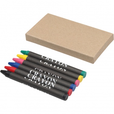 Logo trade promotional giveaways image of: Ayo 6-piece coloured crayon set