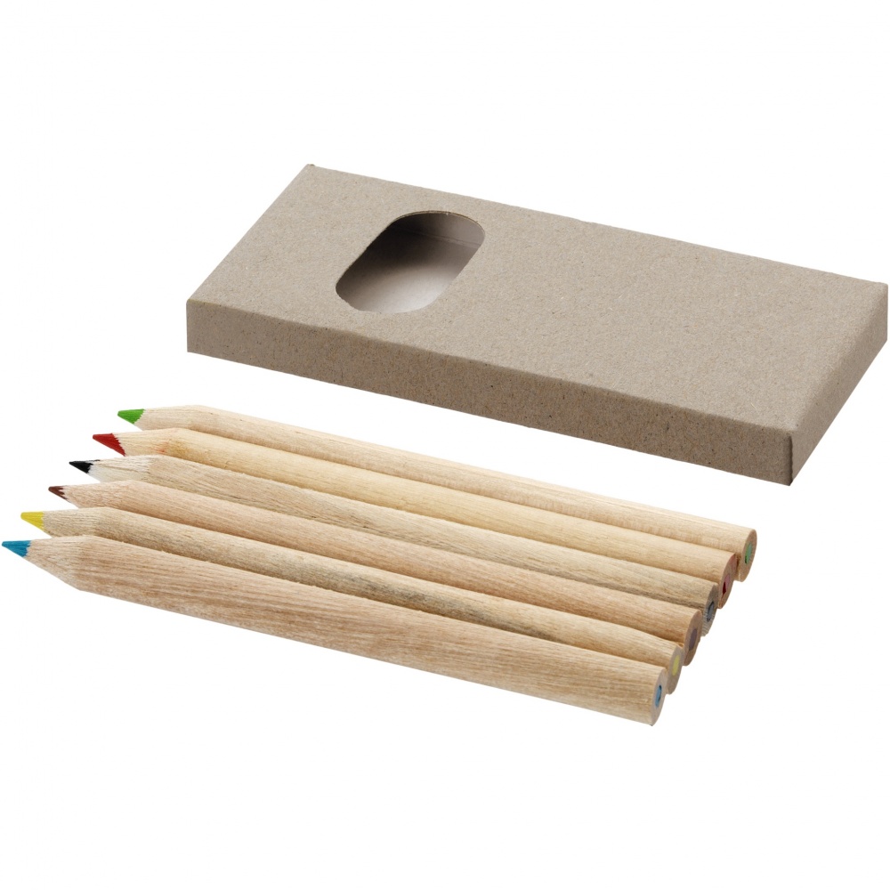 Logo trade advertising products picture of: Ayola 6-piece coloured pencil set