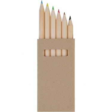 Logo trade promotional product photo of: Ayola 6-piece coloured pencil set