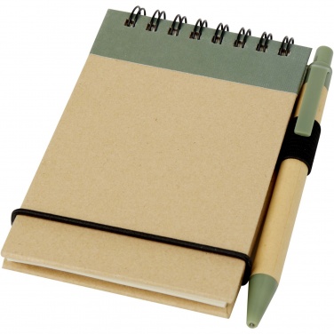 Logo trade promotional merchandise picture of: Zuse A7 recycled jotter notepad with pen