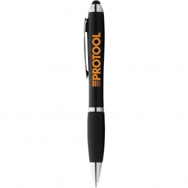 Logotrade business gift image of: Nash coloured stylus ballpoint pen with black grip