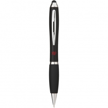 Logotrade business gifts photo of: Nash coloured stylus ballpoint pen with black grip