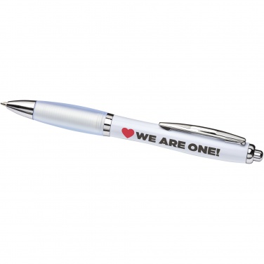 Logo trade promotional products image of: Nash ballpoint pen with coloured barrel and grip