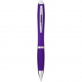 Nash ballpoint pen with coloured barrel and grip, Purple