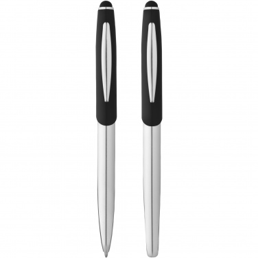 Logo trade business gift photo of: Geneva stylus ballpoint pen and rollerball pen set