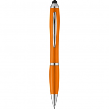 Logo trade business gifts image of: Nash stylus ballpoint pen with coloured grip