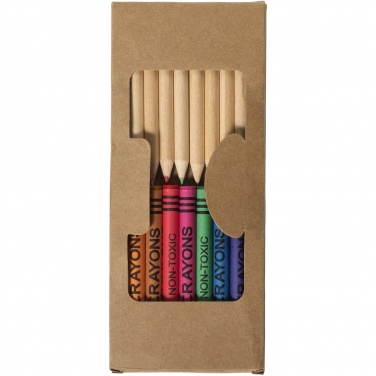 Logotrade promotional products photo of: Lucky 19-piece coloured pencil and crayon set