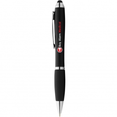 Logotrade promotional merchandise picture of: Nash coloured stylus ballpoint pen with black grip