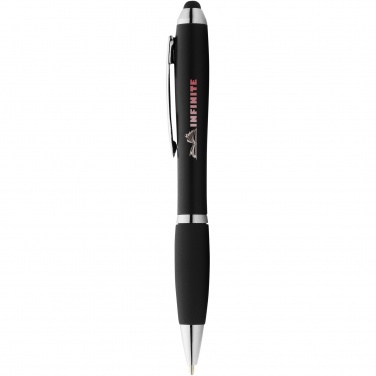 Logo trade promotional gift photo of: Nash coloured stylus ballpoint pen with black grip