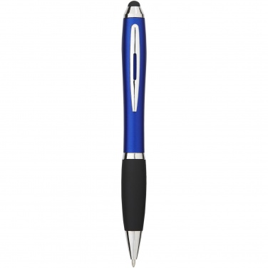 Logotrade promotional product image of: Nash coloured stylus ballpoint pen with black grip