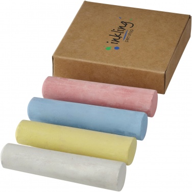 Logo trade promotional products image of: Screech 4-piece chalk set