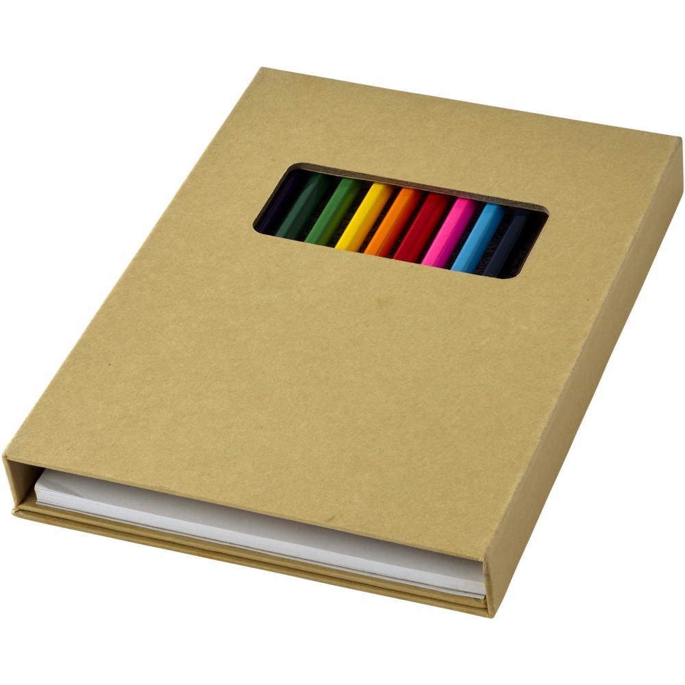 Logo trade corporate gift photo of: Pablo colouring set with drawing paper