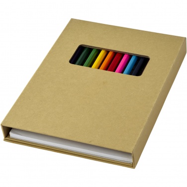 Logo trade promotional items picture of: Pablo colouring set with drawing paper