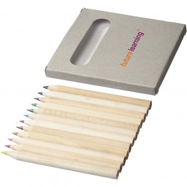 Logo trade promotional products image of: Tallin 12-piece coloured pencil set