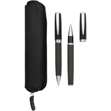 Logotrade advertising product image of: Carbon duo pen gift set with pouch