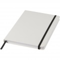 Spectrum A5 white notebook with coloured strap, White / Solid black