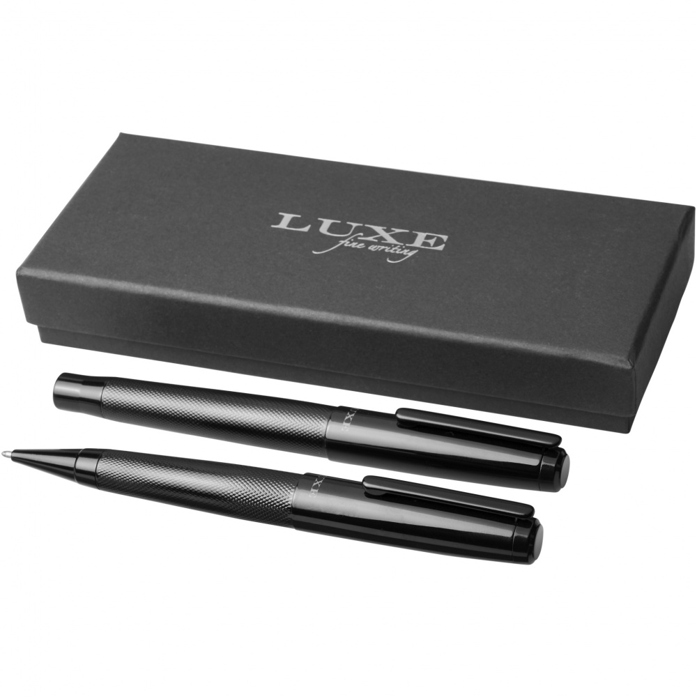 Logo trade promotional gifts image of: Gloss duo pen gift set